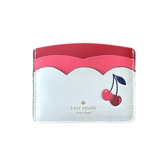 Kate Spade | Leather Small Slim Bing Cherry Card Holder - Picture 1 of 5